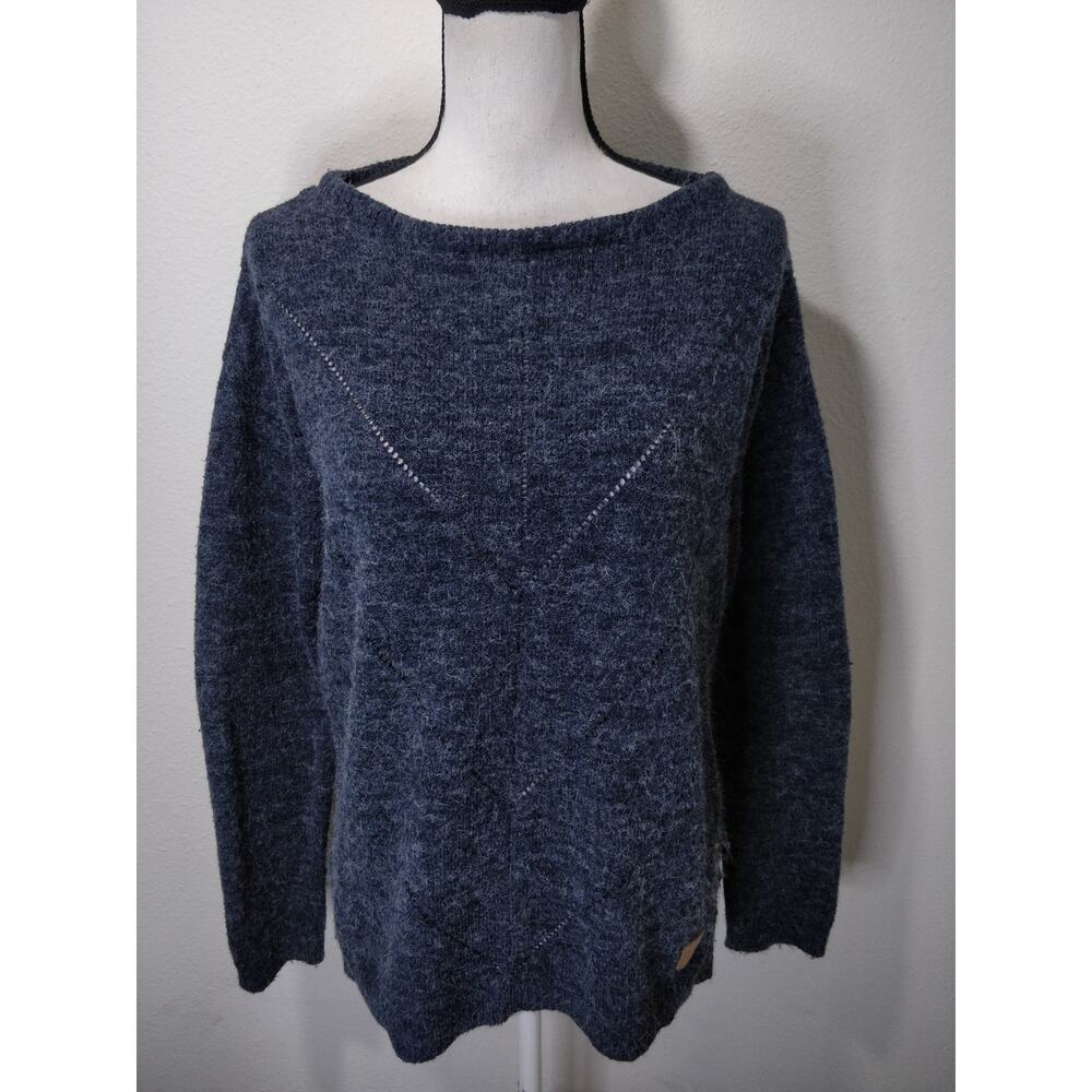 3/$20 ASOS Blend She She Dares Blue Eyelet Fuzzy Knit Pullover Sweater Size M